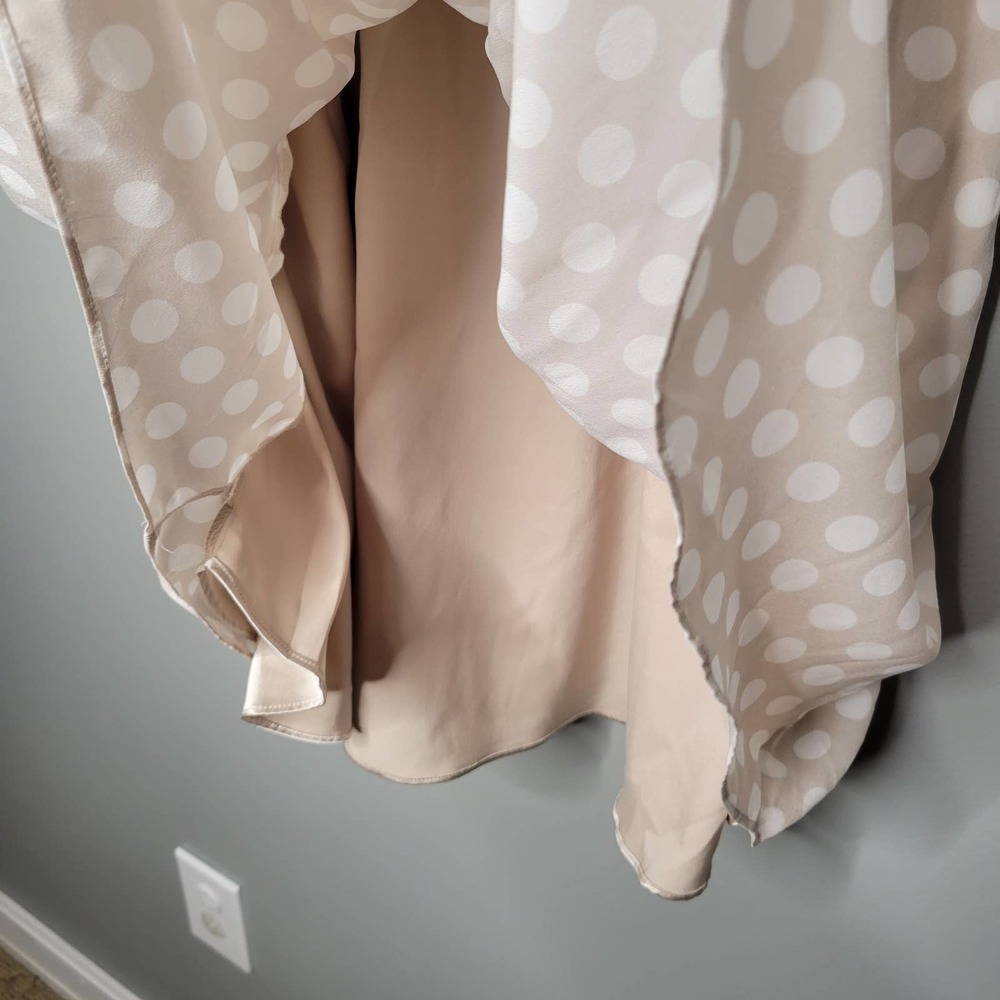 Express Cream Polka Dot Mini Dress - Picture 5 of 14